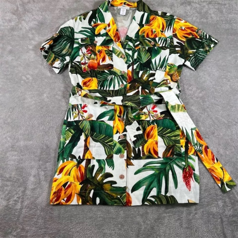 House of Harlow 1960 Tropical Print Mini Dress